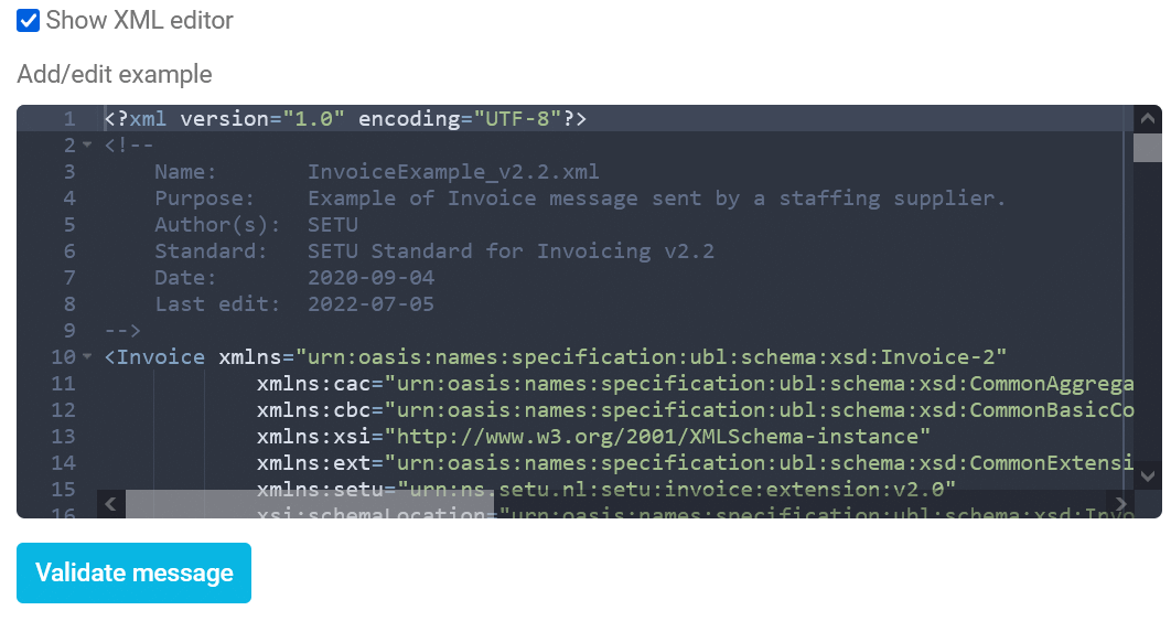 Paste and edit your own message instance